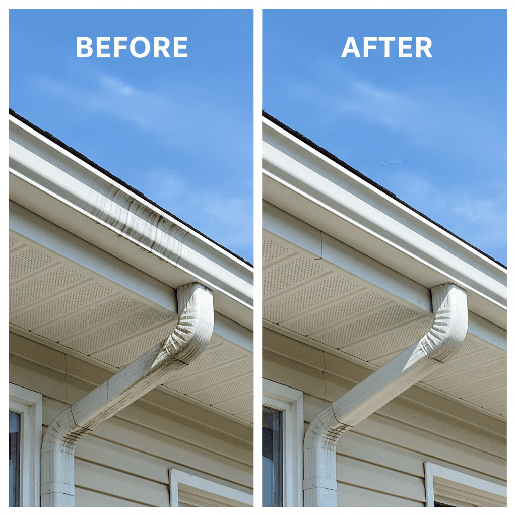gutter face brightening before and after