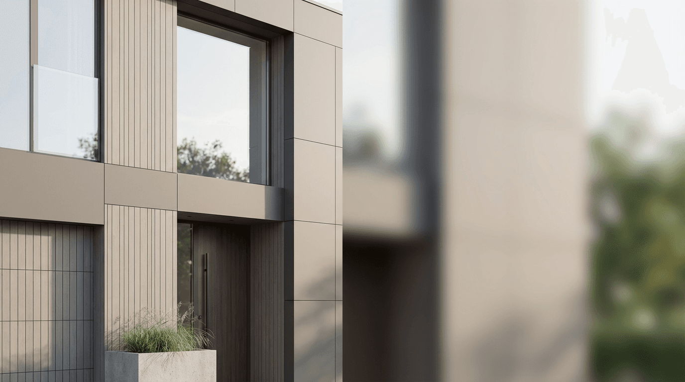 Clean suburban home exterior with bright siding after soft washing